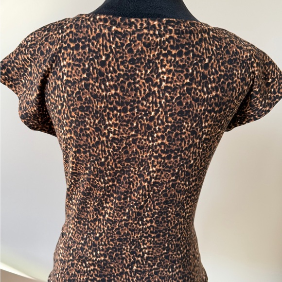 Talbots Leopard Print Tie-Front Dressy Tee XSmall - Picture 4 of 8
